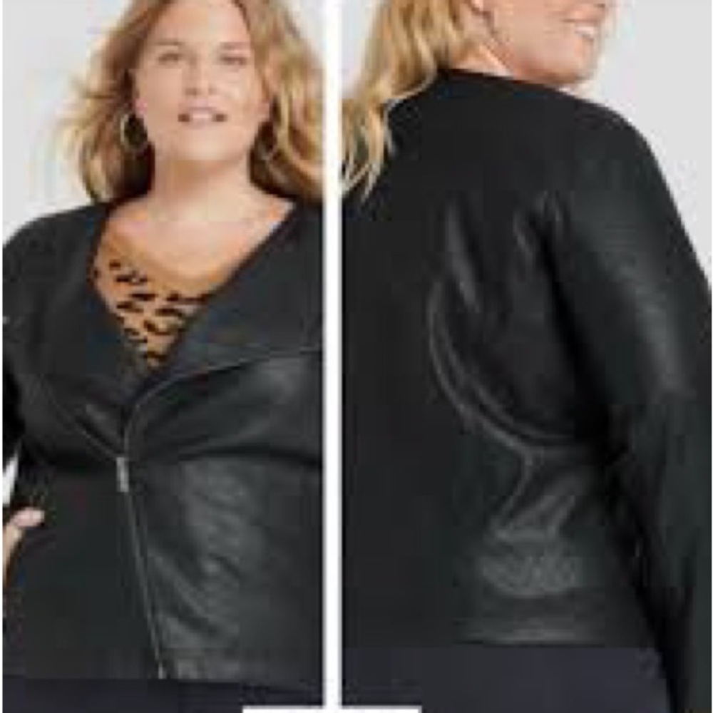 Knox Rose Moto Jacket Black -1X - Picture 5 of 5